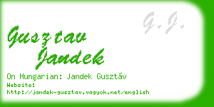 gusztav jandek business card